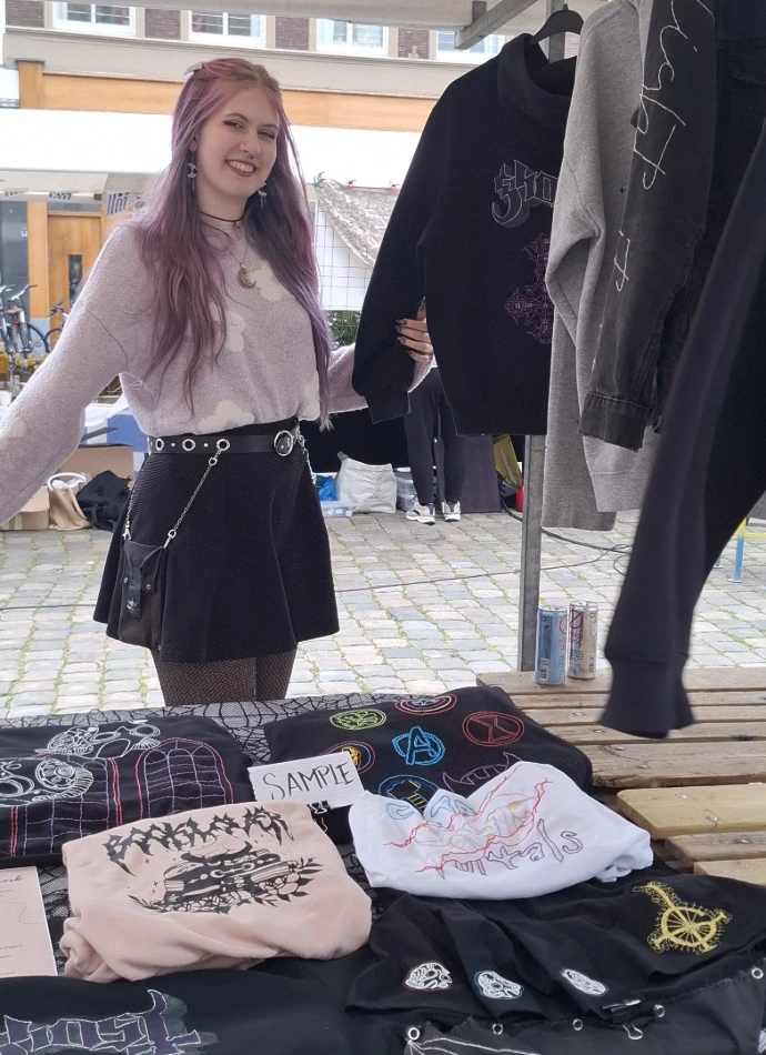 EvyHandmadeDesign embroidered hoodies